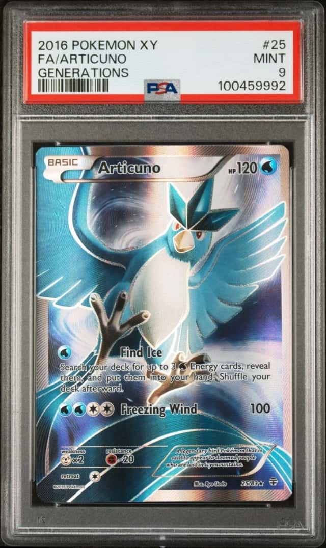 2016 Pokemon Generations Articuno Full Art FA Holo #25/83 PSA 9 MINT