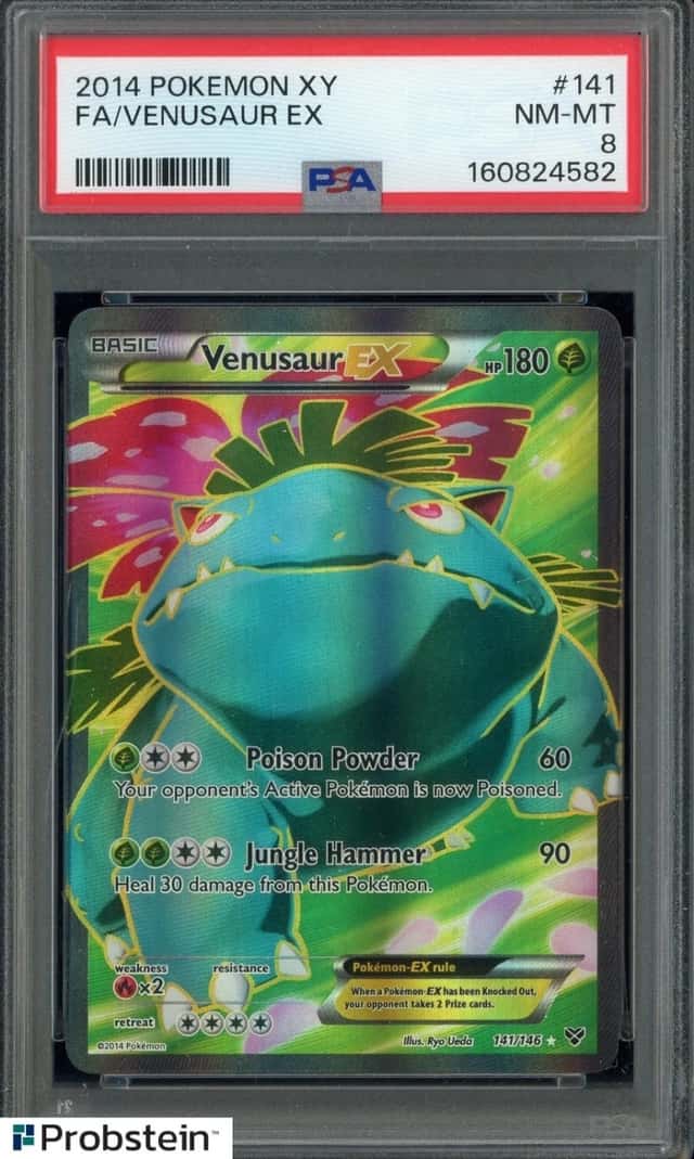 2014 Pokemon XY #141 FA Venusaur EX PSA 8 NM-MT