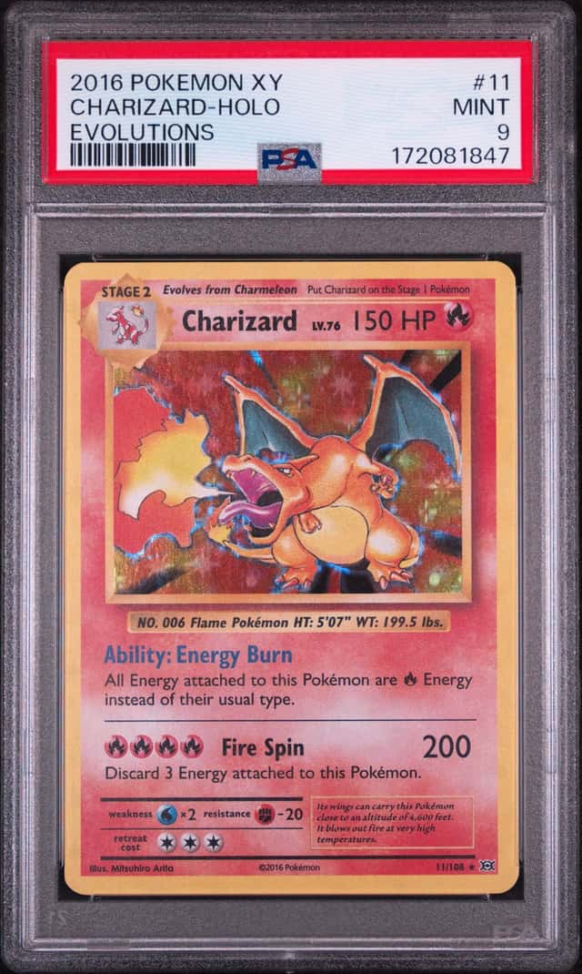 2016 POKEMON XY EVOLUTIONS #11 CHARIZARD-HOLO PSA 9