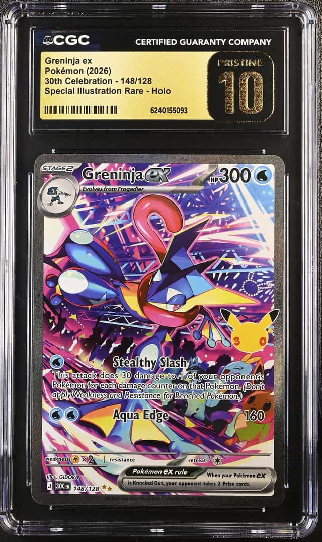 2026 Pokemon 30th Greninja ex Special Illustration Rare #148/128 CGC 10 GOLD