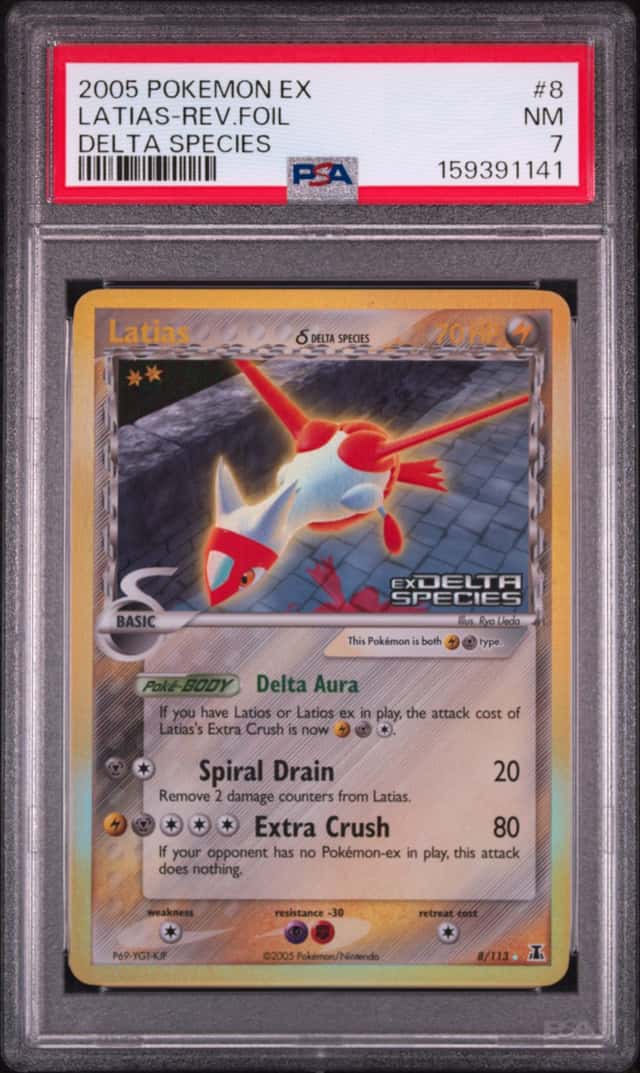2005 Pokemon EX Delta Species Latias Reverse Holo #8/113 PSA 7