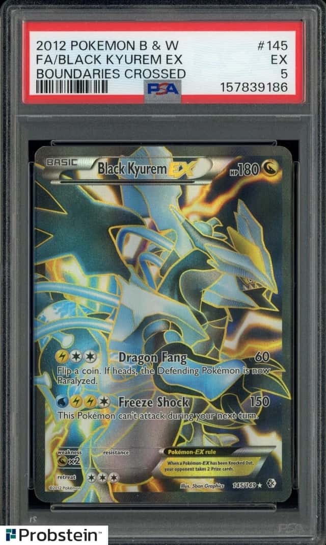 2012 Pokemon B & W Boundaries Crossed #145 FA Black Kyurem EX PSA 5 EX