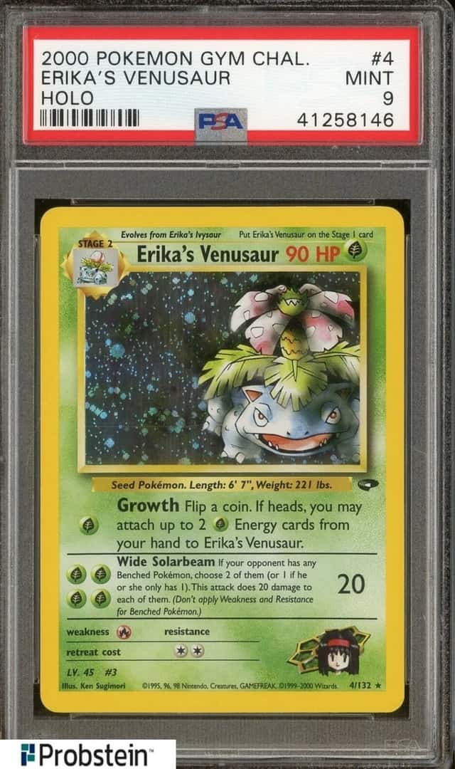 2000 Pokemon Gym Challenge Holo #4 Erika’s Venusaur PSA 9 MINT