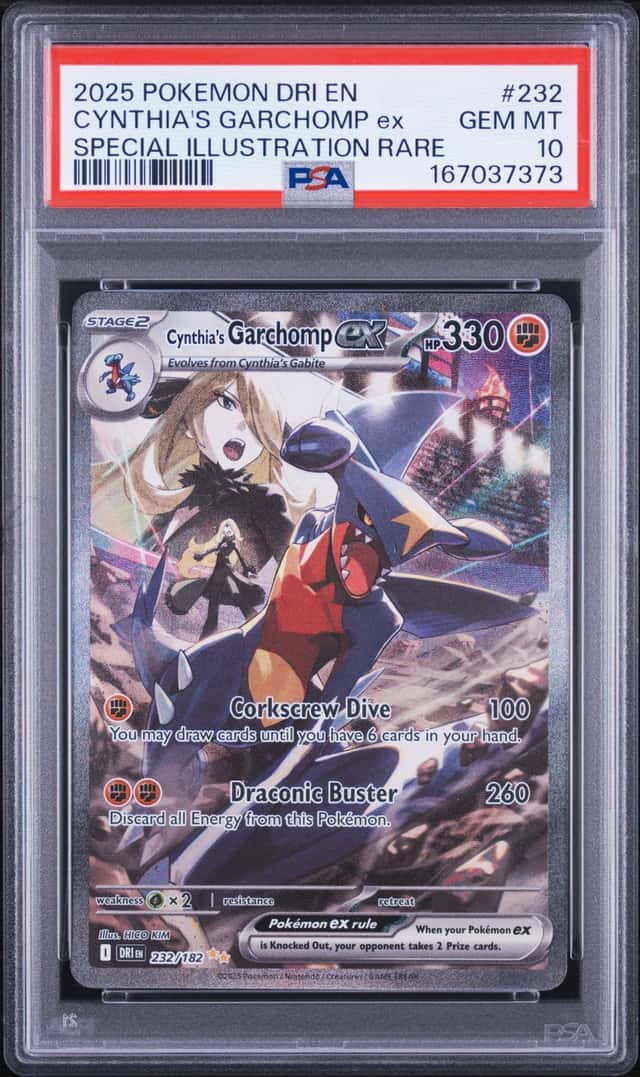 2025 Pokemon DRI EN Special Illustration #232 Cynthia’s Garchomp ex PSA 10