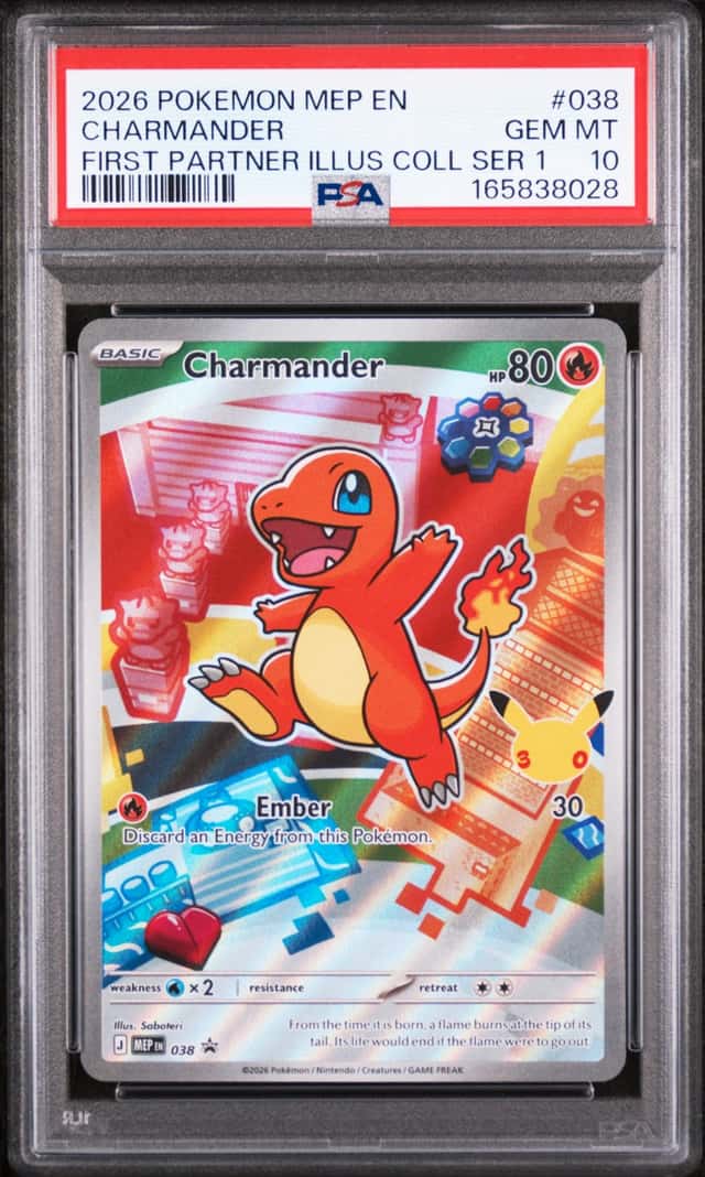 2026 Pokemon MEP Promo Charmander First Partner Illustration #038 PSA 10 (B)