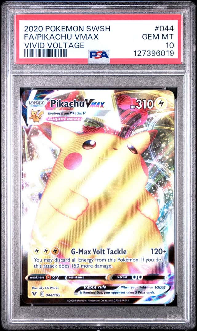 PIKACHU VMAX 2020 POKEMON VIVID VOLTAGE #044/185 FULL ART PSA 10 Q3963-6