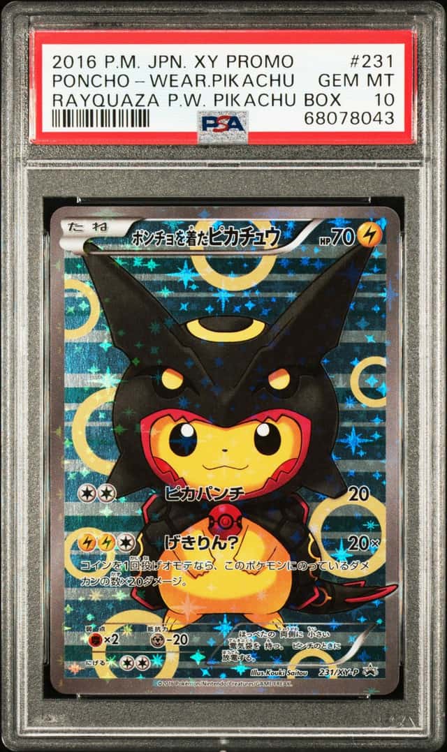 Pokemon Poncho Wearing Pikachu Rayquaza Promo 231/XY-P Japanese PSA 10 Gem Mint