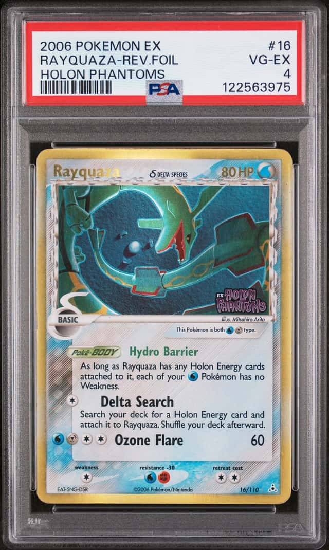 Rayquaza (Delta Species) - 16/110 - Pokemon Ex Holon Phantoms Stamped Holo PSA 4