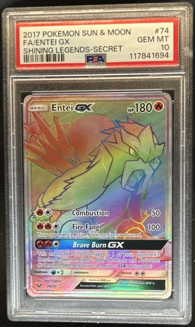 2017 Pokemon Shining Legends Entei #74/73 PSA 10 GEM MINT