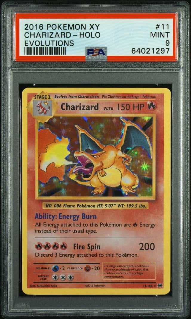 2016 Pokemon XY Evolutions Charizard Holo #11/108 PSA 9