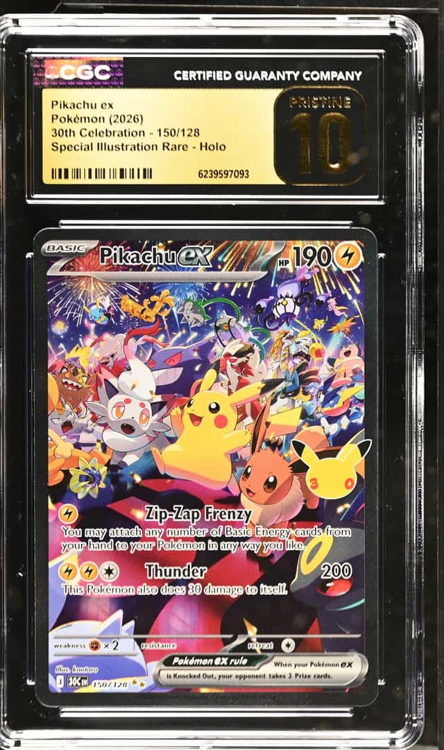 2026 Pokemon 30th Celeb Pikachu ex Special Illustration Rare #150/128 CGC 10