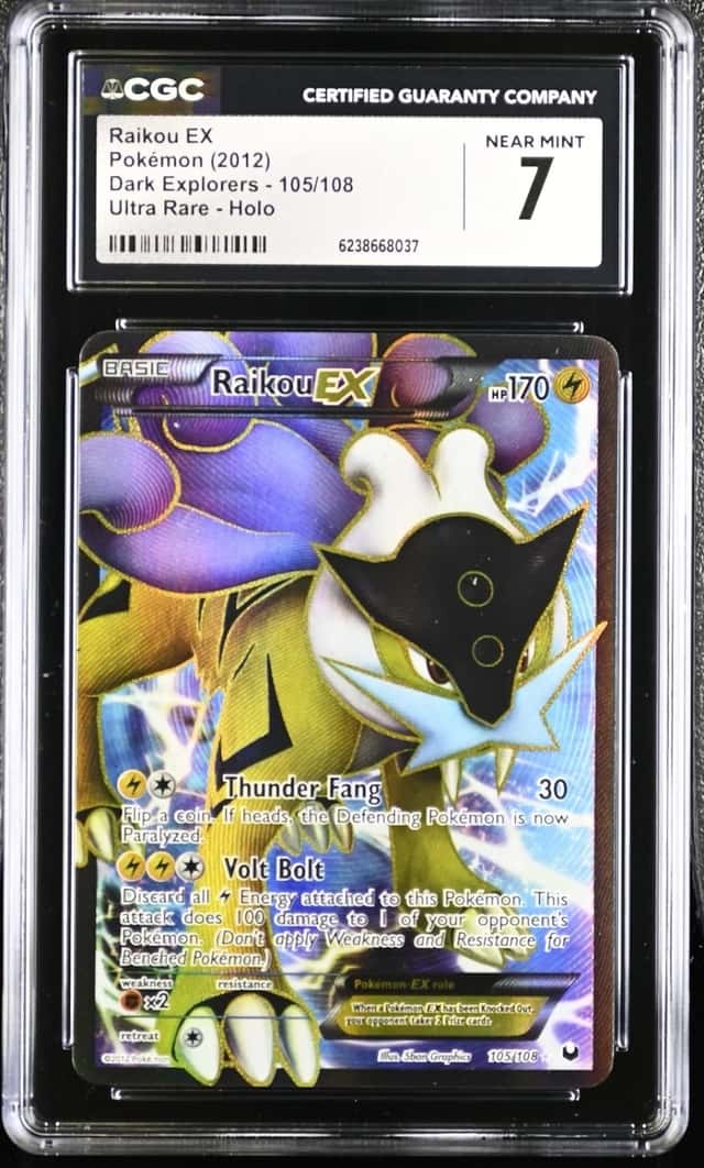 Pokemon Raikou EX Dark Explorers 105/108 Ultra Rare CGC 7
