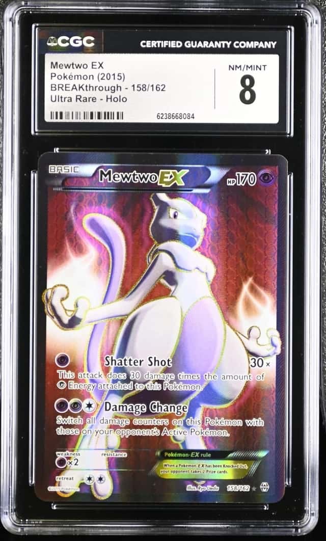 Pokemon Mewtwo EX Breakthrough 158/162 Ultra Rare CGC 8