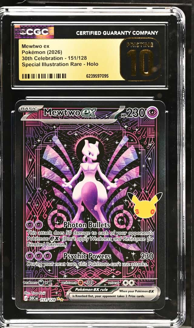 2026 Pokemon 30th Celeb Mewtwo ex Special Illustration Rare #151/128 CGC 10