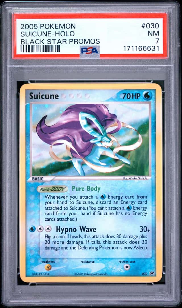 Nintendo Pokemon TCG Suicune Black Star Promo Holo 030 PSA 7 70 HP