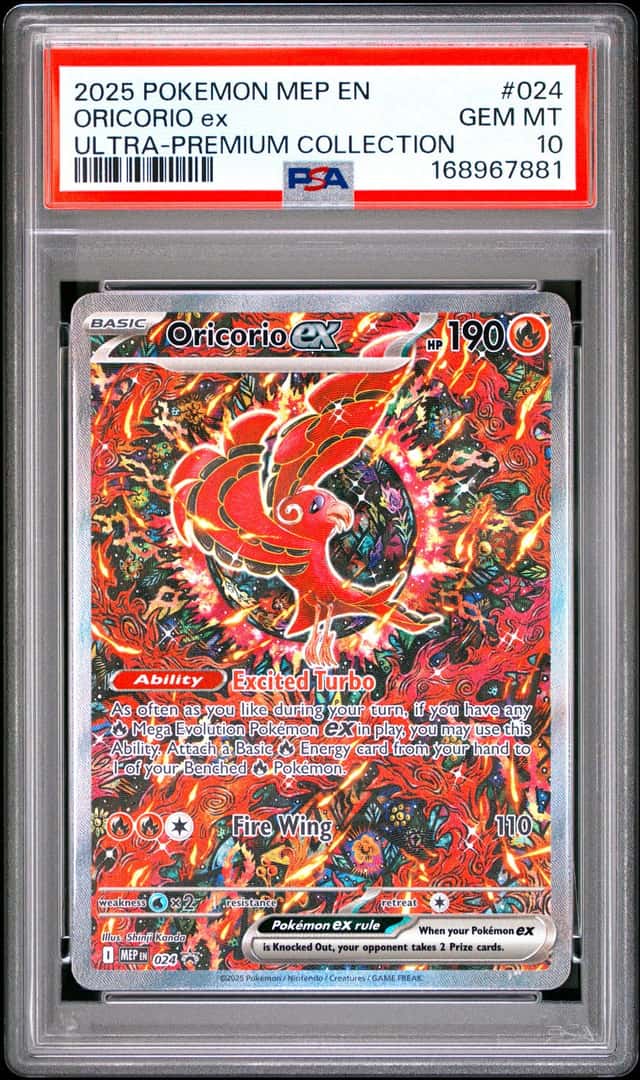 Pokemon TCG - ORICORIO EX 024 - PROMO(UPC) - PSA 10 - Fresh in Hand