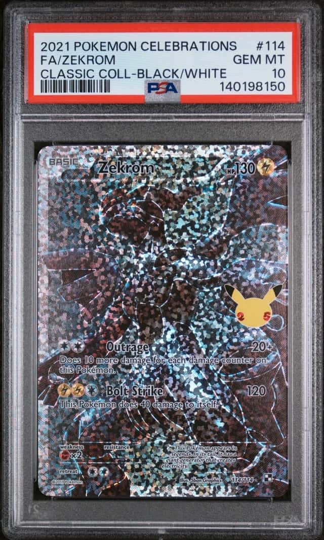 2021 POKEMON CELEBRATIONS CLASSIC COLLECTION #114 FULL ART/ZEKROM PSA 10