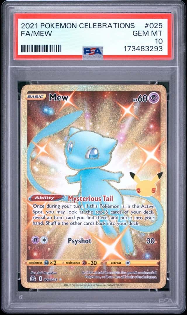 2021 POKEMON CELEBRATIONS #025 FULL ART/MEW PSA 10