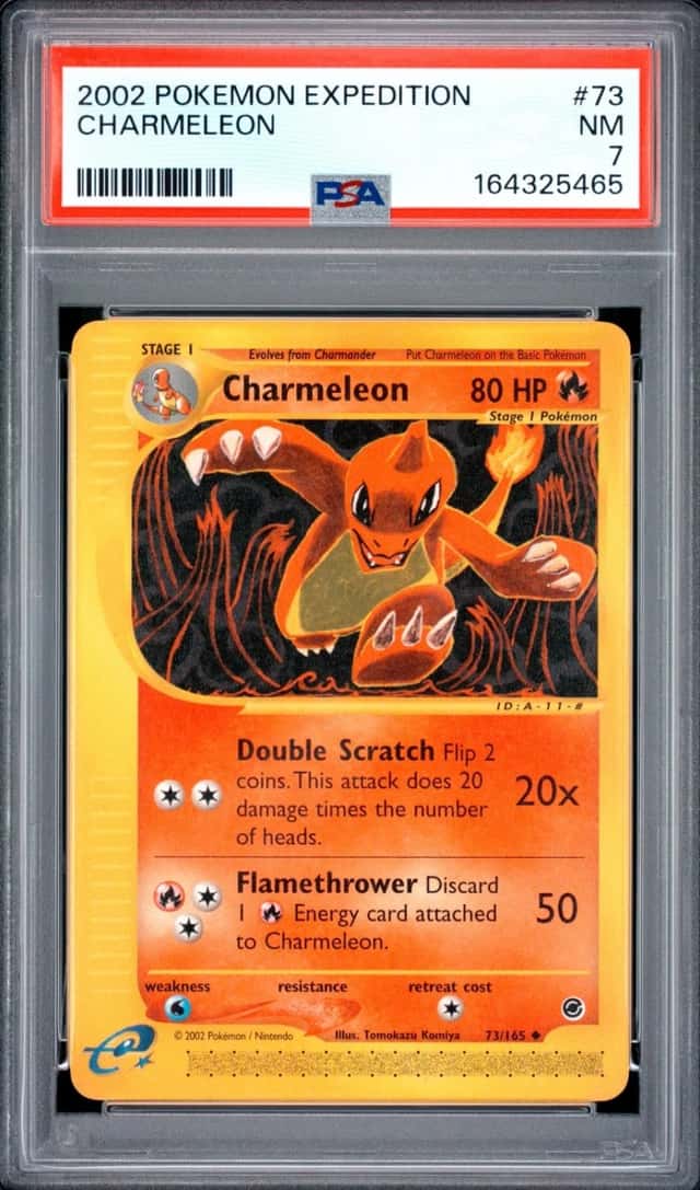 2002 POKEMON EXPEDITION #73 CHARMELEON PSA 7