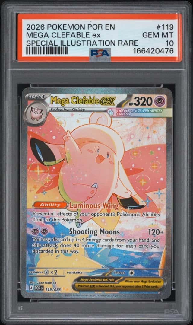2026 POKEMON PERFECT ORDER SPECIAL ILLUSTRATION RARE MEGA CLEFABLE EX PSA 10