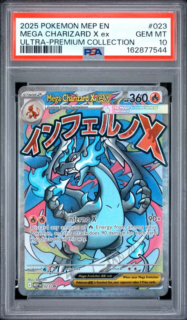 2025 POKEMON MEP EN-ME ULTRA-PREMIUM COLLECTION #023 MEGA CHARIZARD X EX PSA 10