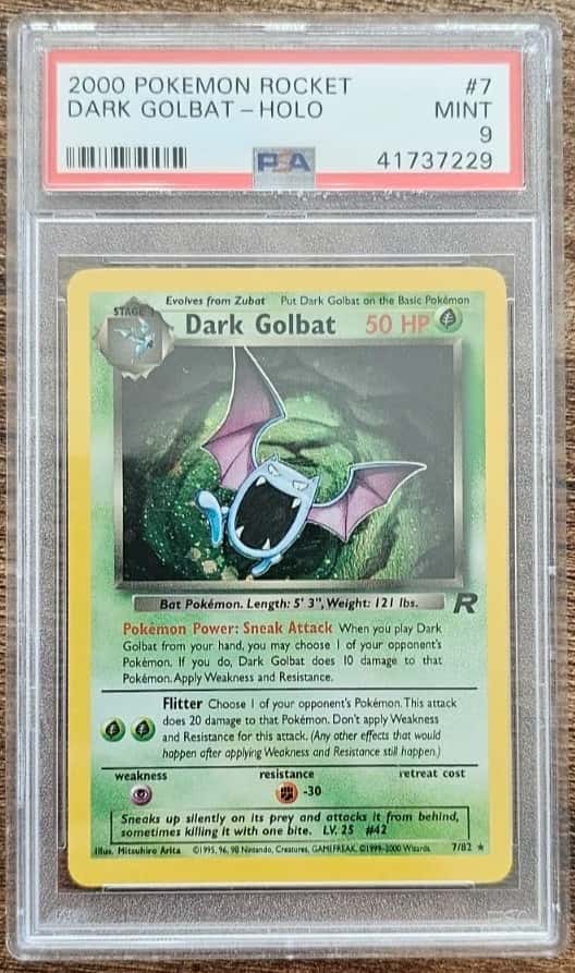 Dark Golbat 7/82 Team Rocket 2000 Holo Rare Unlimited English 50 HP