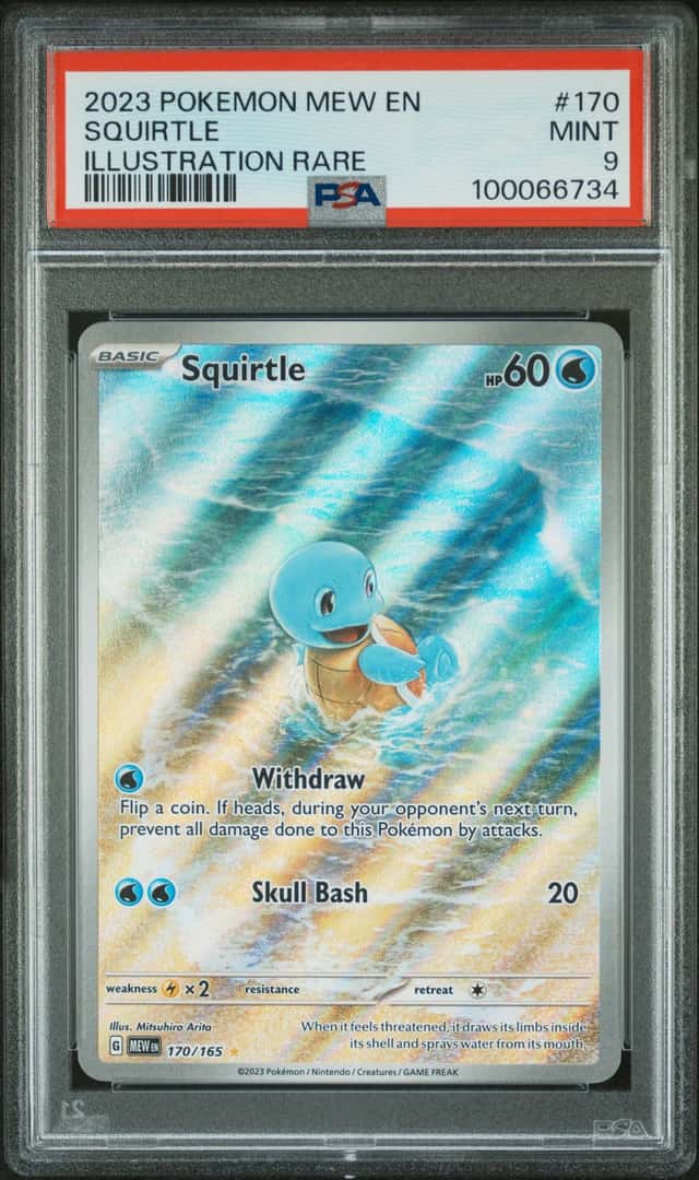 2023 Pokemon 151 Squirtle #170 Illustration Rare IR PSA 9 MINT English
