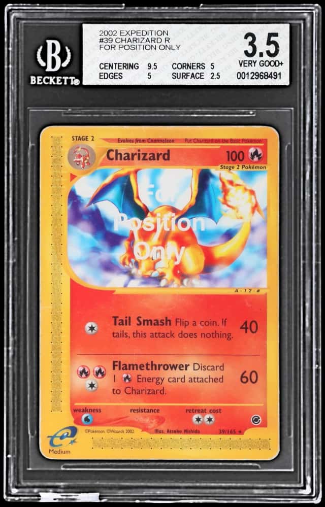 2002 Pokemon Expedition Base Set For Position Only Charizard #39