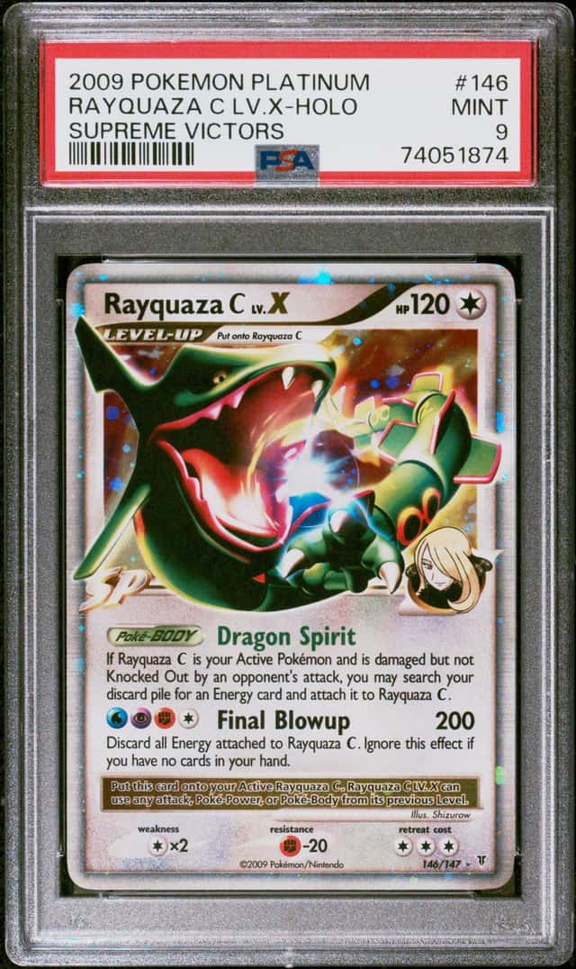 2009 Pokemon Platinum Supreme Victors Holo Rayquaza C Lv X #146