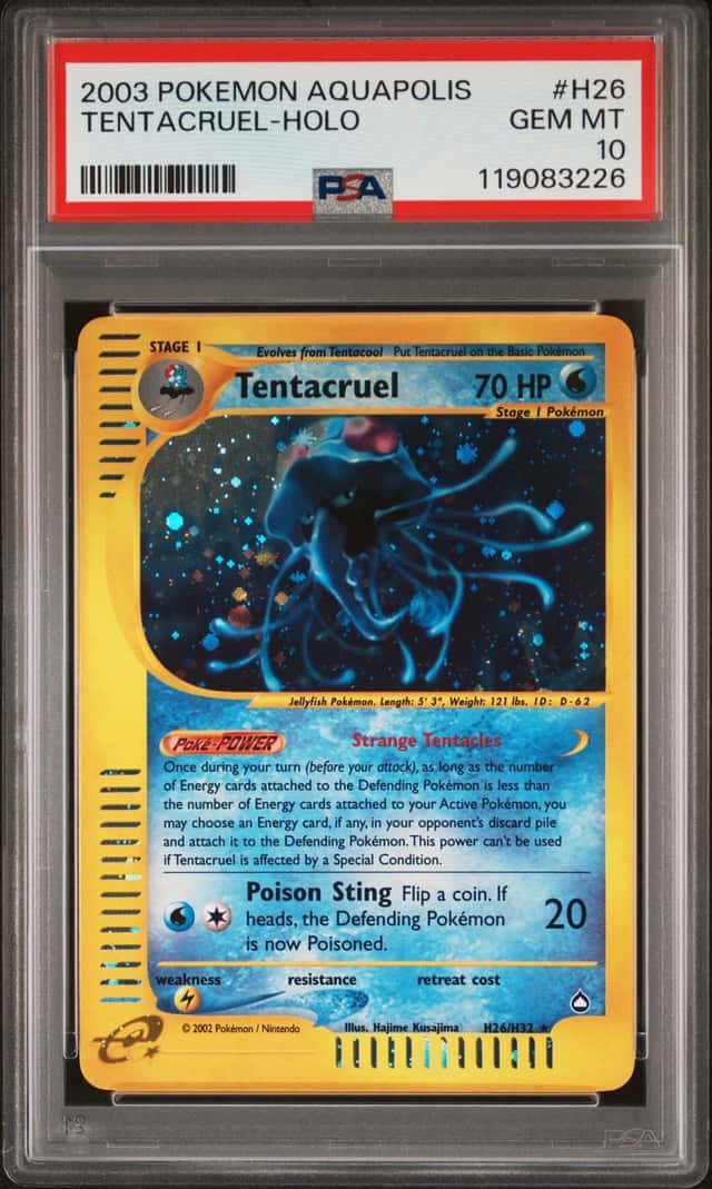 2003 Pokemon Aquapolis Holo Tentacruel #H26