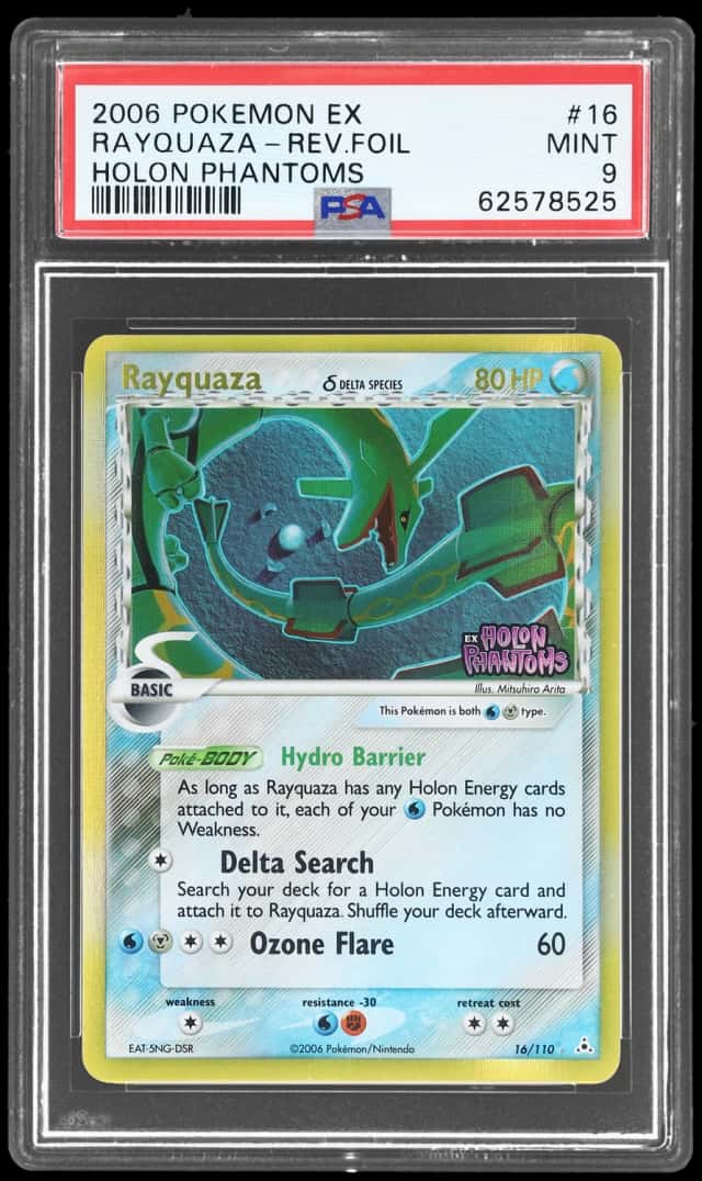 2006 Pokemon Ex Holon Phantoms Reverse Holo Rayquaza #16