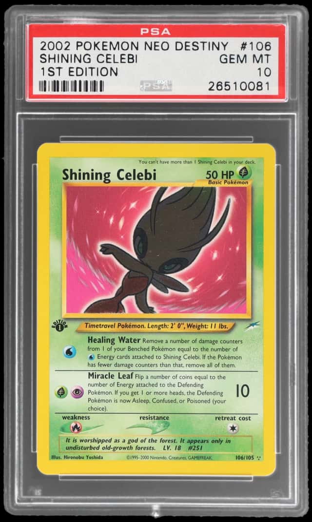 2002 Pokemon Neo Destiny 1st Edition Shining Celebi #106