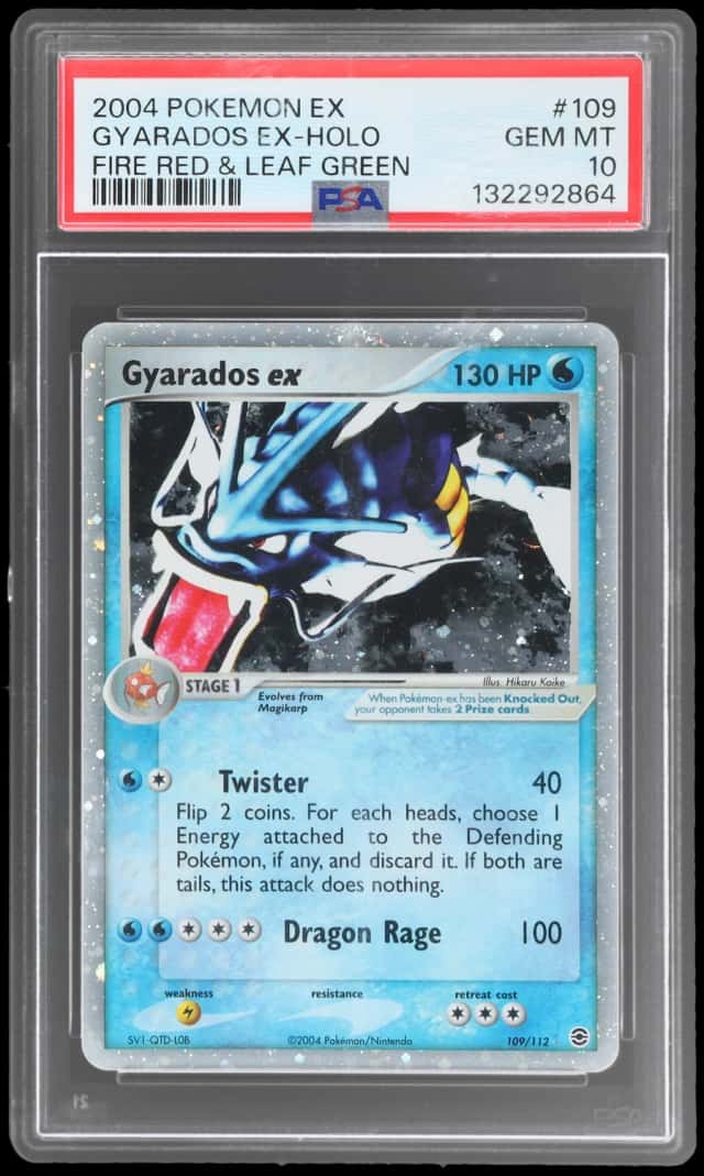 2004 Pokemon Ex Fire Red Leaf Green Holo Gyarados Ex #109