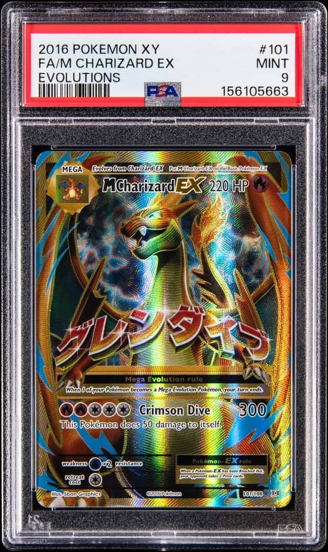 2016 Pokemon XY Evolutions Full Art #101 M Charizard EX - PSA MINT 9