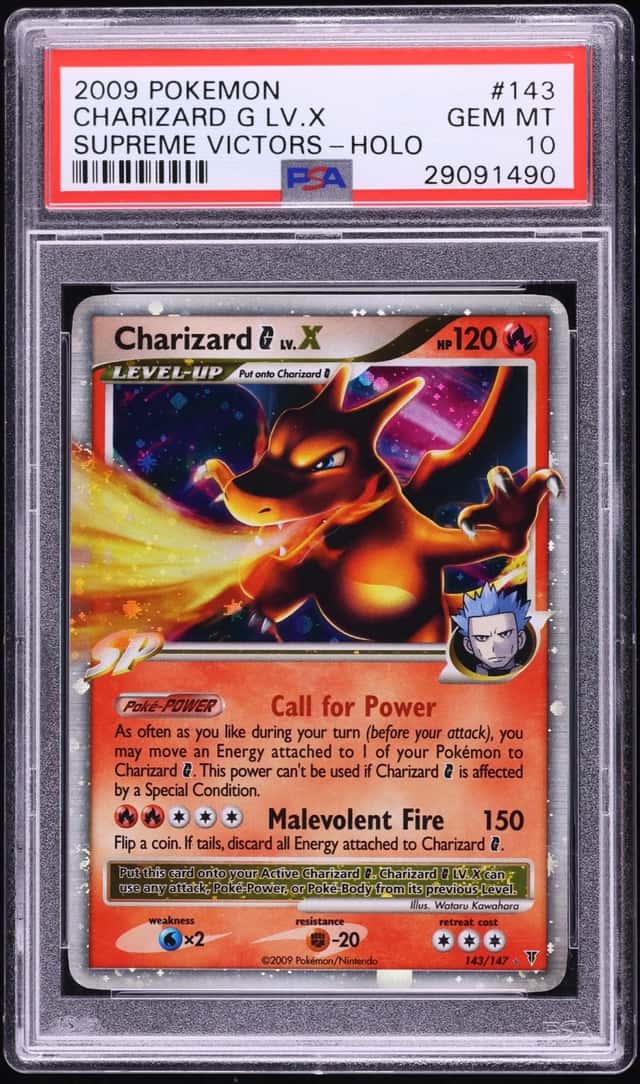 2009 Pokemon Platinum Supreme Victors Holo Charizard G LV. X #143 PSA 10 GEM MINT