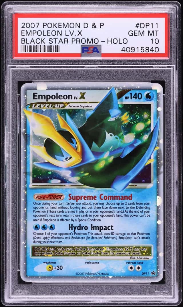 2007 Pokemon Diamond & Pearl Black Star Promo Holo Empoleon LV.X #DP11 PSA 10 GEM MINT