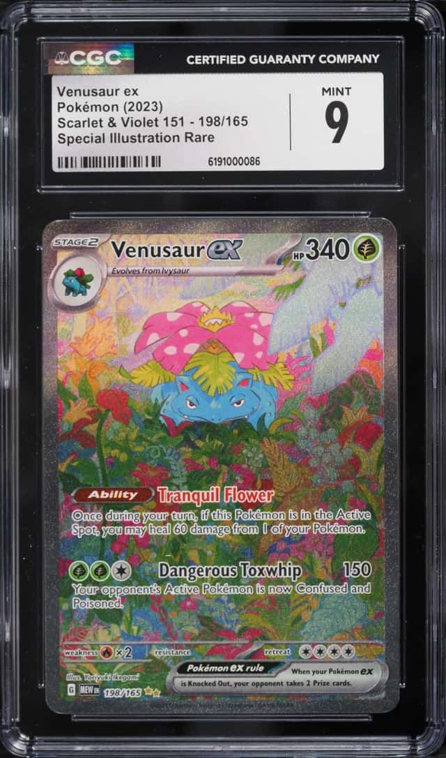 2025 Pokemon Scarlet & Violet 151 SIR Venusaur EX #198 CGC 9 MINT