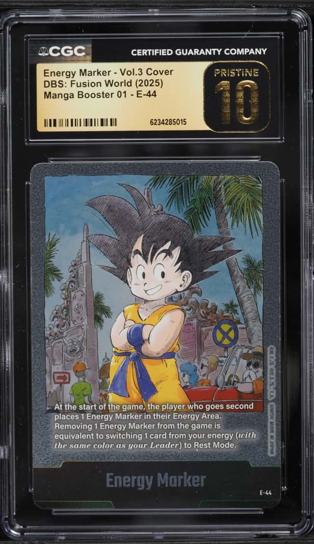 2025 Dragon Ball S Fusion World Japanese Manga Booster 01 Vol. 3 Energy Marker CGC 10 PRISTINE