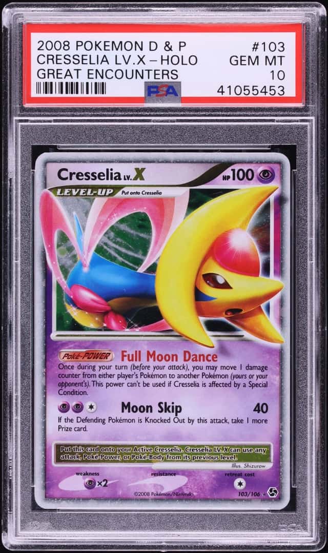 2008 Pokemon Diamond & Pearl Great Encounters Holo Cresselia LV.X #103 PSA 10 GEM MINT