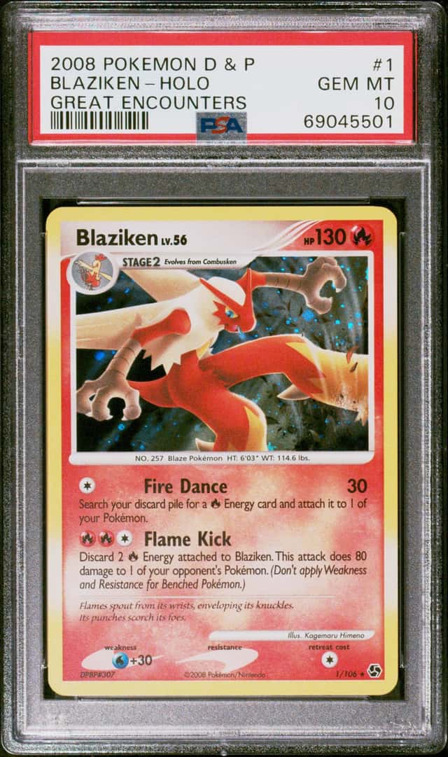 2008 Pokemon Diamond & Pearl Great Encounters Holo Blaziken #1 PSA 10 GEM MINT