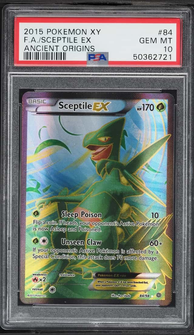 2015 Pokemon XY Ancient Origins Full Art Sceptile EX #84 PSA 10 GEM MINT