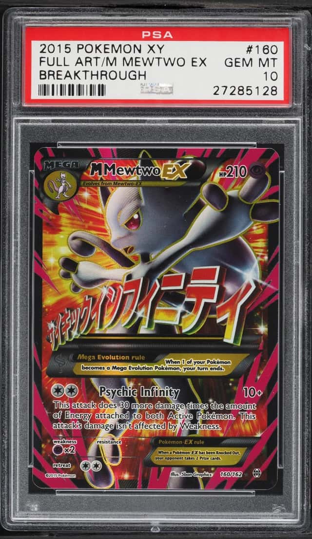 2015 Pokemon XY BREAKthrough Full Art M Mewtwo EX #160 PSA 10 GEM MINT