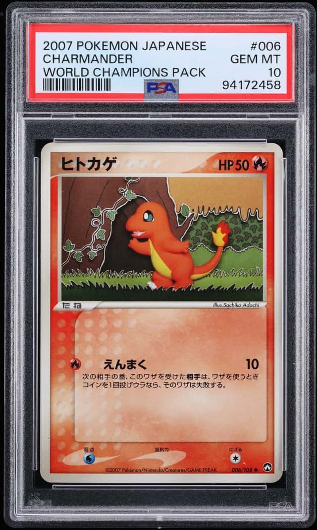 2007 Pokemon Japanese World Champions Pack Charmander #6 PSA 10 GEM MINT