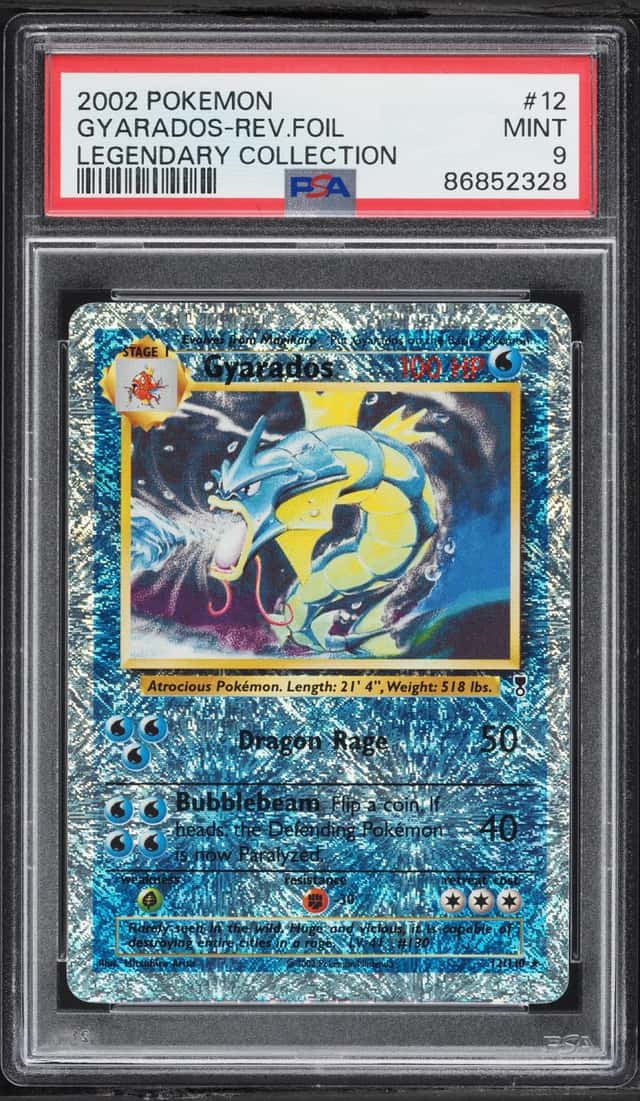 2002 Pokemon Legendary Collection Reverse Holo Gyarados #12 PSA 9 MINT