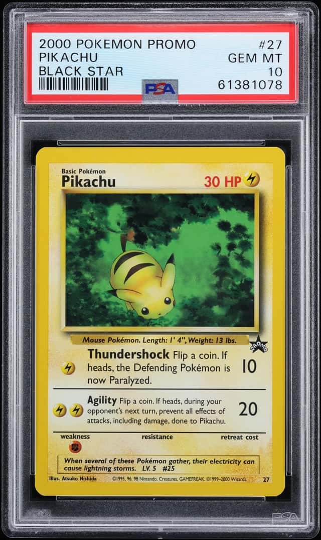 2000 Pokemon Black Star Promo Pikachu #27 PSA 10 GEM MINT