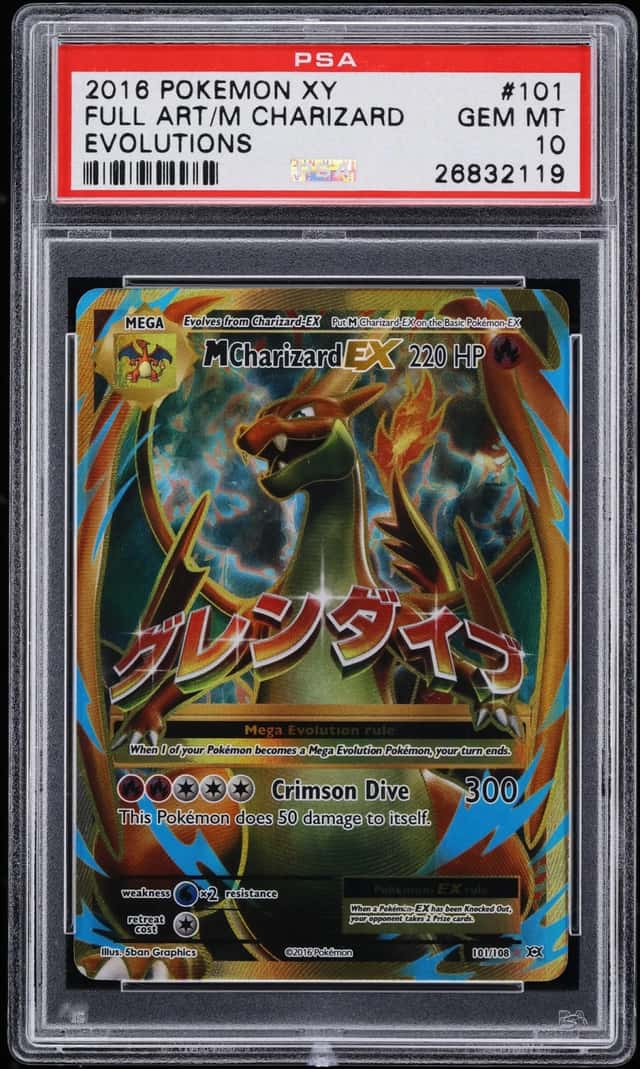 2016 Pokemon XY Evolutions Full Art Mega Charizard EX #101 PSA 10 GEM MINT