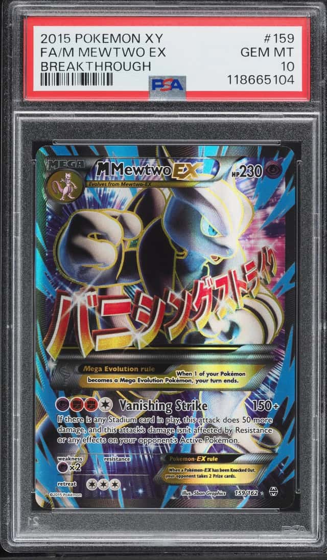 2015 Pokemon XY BREAKthrough Full Art M Mewtwo EX #159 PSA 10 GEM MINT