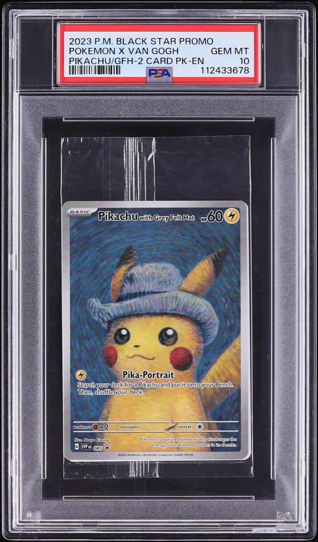 2023 Pokemon Scarlet & Violet Promo X Van Gogh Pikachu With Grey Felt Hat #85 PSA 10 GEM MINT