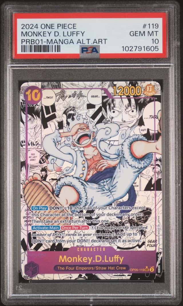 2024 One Piece PRB01 En Manga Alternate Art #119 Monkey D. Luffy PSA 10 GEM MINT