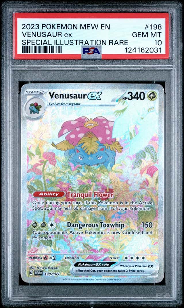 VENUSAUR EX 2023 POKEMON 151 198/165 SPECIAL ILLUSTRATION RARE PSA 10 Q3963-7